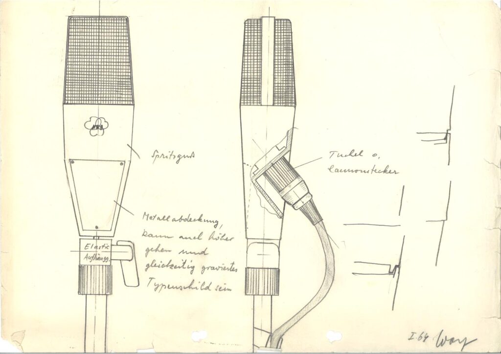 Detaillierte Skizze des AKG C12A