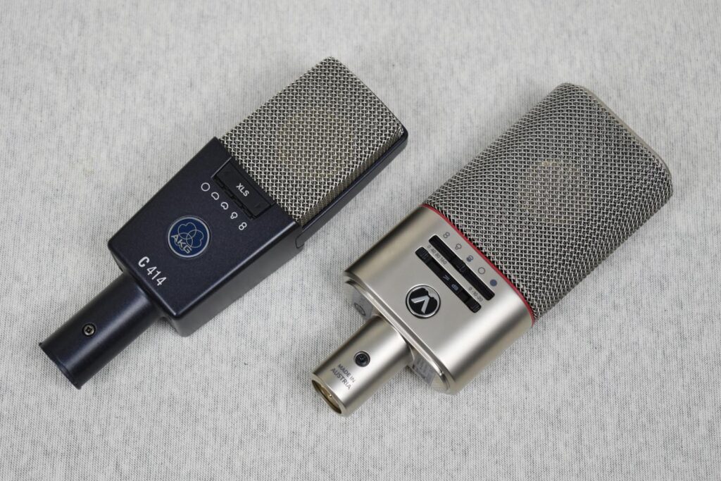 AKG C414 neben dem Austrian Audio OC818